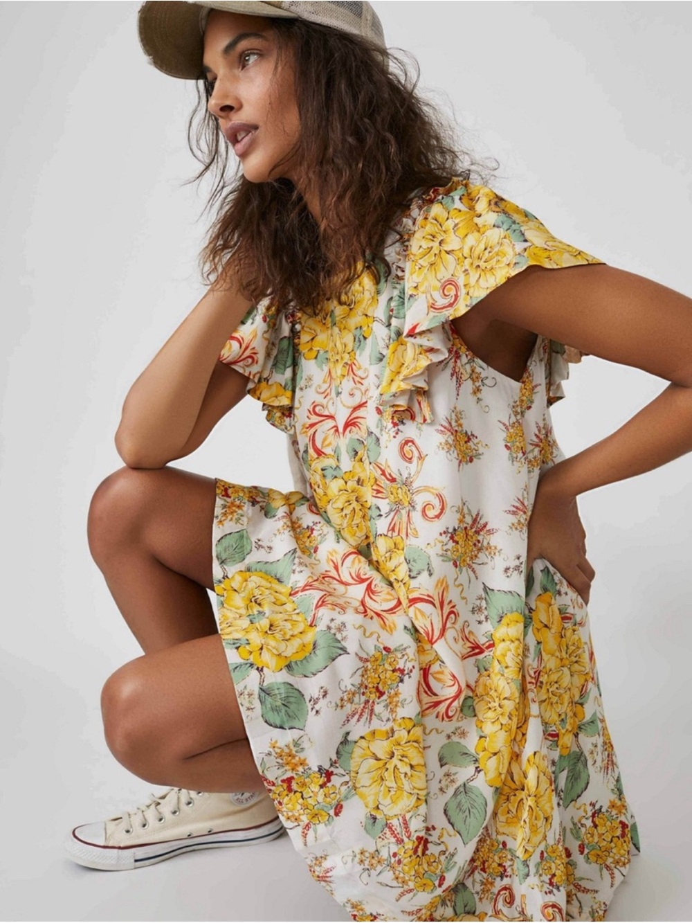 Free People Yara Ruffle Sleeve Shift Dress - Picture 6 of 6